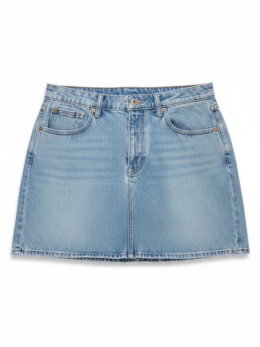 Universal Thread Light Wash Denim Jean Mini Skirt Size 14R